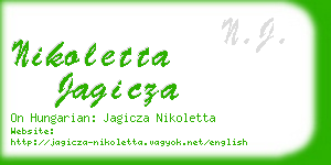 nikoletta jagicza business card